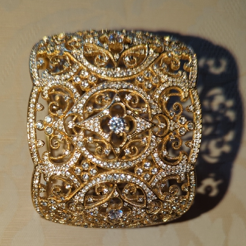 Nadri Gold and Silver Filigree Bracelet